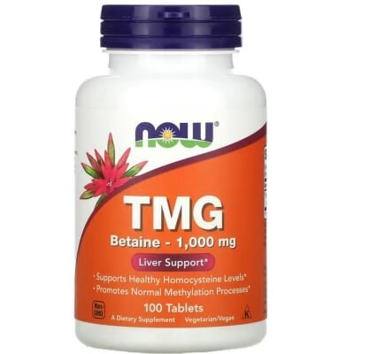 Триметилгліцин (бетаїн) NOW TMG Betaine 1000 мг таблетки №100