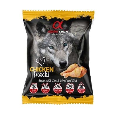 Ласощі напіввологі для собак Alpha Spirit DOG Snacks Chicken, 50 г