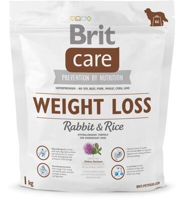Корм сухий для собак із зайвою вагою Brit Care Weight Loss Rabbit & Rice, 1 кг
