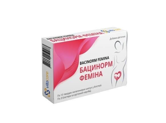 Бацинорм Феміна VitaCore капсули №30 (10х3)