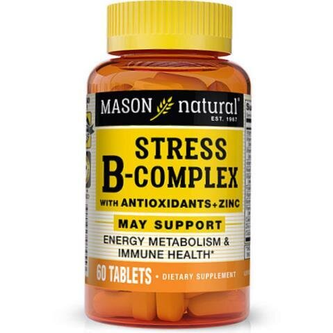 Комплекс В вітамінів Natural Stress B-Complex With Antioxidants + Zinc, 60 таблеток