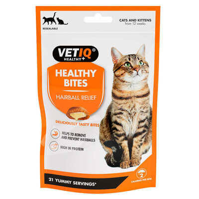 Ласощі для котів VetIQ Healthy Bites Hairball з куркою для виведення шерсті, 65 г