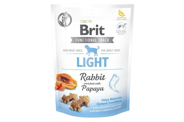 Ласощі для собак Brit Light кролик з папаєю, 150 г