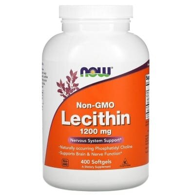 Лецитин NOW Lecithin 1200 мг м'які гелеві капсули №400
