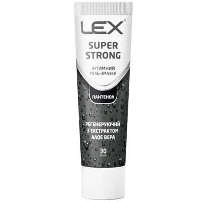 Гель-змазка інтимна Lex Super Strong регенеруючий Алое вера та пантенол, 30 мл