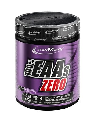 Амінокислотний комплекс IronMaxx 100% EAAs Zero Лісові ягоди, 500 г (банка)