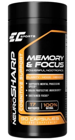 Комплекс для концентрації та пам'яті Earth's EC Sports Neuro Sharp, 90 капсул
