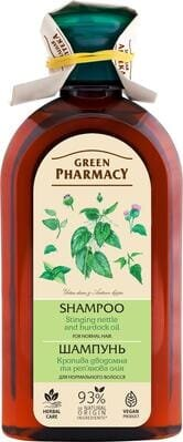 Шампунь Green Pharmacy Кропива дводомна і реп'яхова олія для нормального волосся, 350 мл