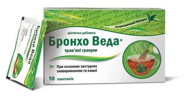 Бронхо Веда Гранули від застуди та грипу по 5 г №10 у пак.