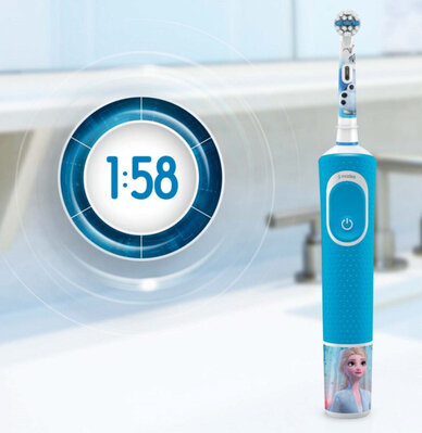 Електрична зубна щітка Braun Oral-B Kids Frozen-II D100.413.2К дитяча вік 3+