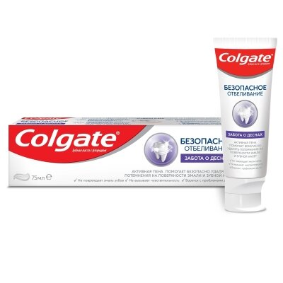 Зубна паста Colgate Безпечне відбілювання Турбота про ясна, 75 мл