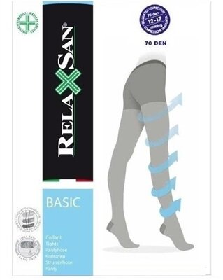 Колготки компресійні Relaxsan Basic 780 компресія 12-17 мм рт.ст., 70 den, колір бежевий, розмір 5