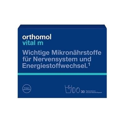 Вітамінно-мінеральний комплекс Ортомол Vital M для чоловіків гранули зі смаком грейпфруту - капсули - таблетки, курс 30 днів