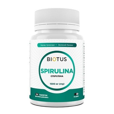 Спіруліна Biotus Spirulina таблетки по 500 мг №100