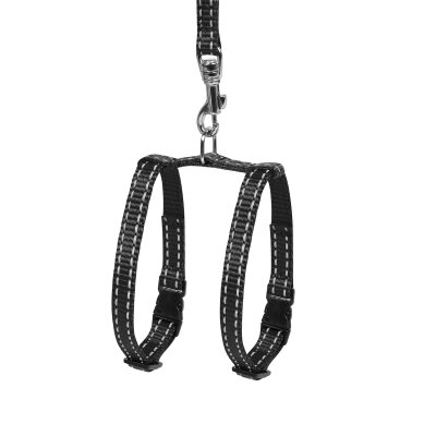 Шлея для морських свинок Collar Dog Extreme з повідком 1х12-22 см чорна