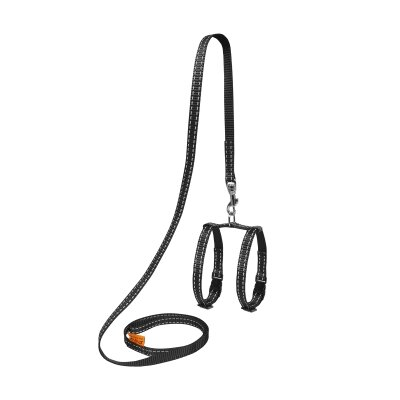 Шлея для морських свинок Collar Dog Extreme з повідком 1х12-22 см чорна