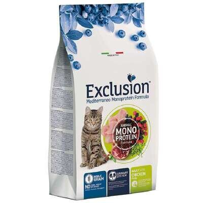 Корм сухий Exclusion Cat Adult Chicken Монопротеїновий з куркою для дорослих котів всіх порід віком від 12 місяців, 300 г