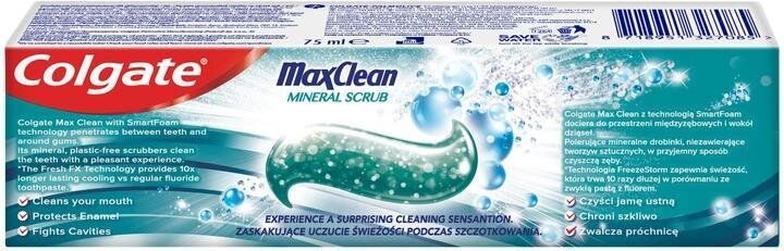 Зубна паста Colgate Max Clean Мінеральний скраб, 75 мл