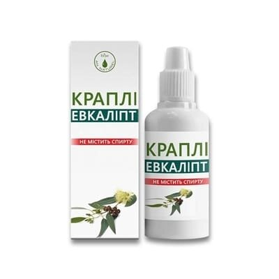Евкаліпт краплі по 30 мл у флак.