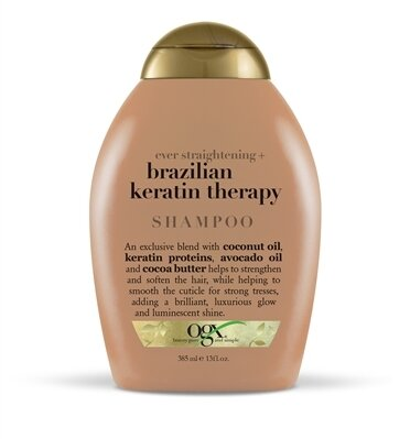 Шампунь Ogx Brazilian Keratin Smooth Розгладжуючий для зміцнення волосся, 385 мл