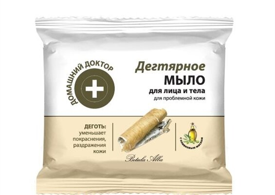 Мило для обличчя і тіла Домашній Доктор, Дігтярне, 70 г