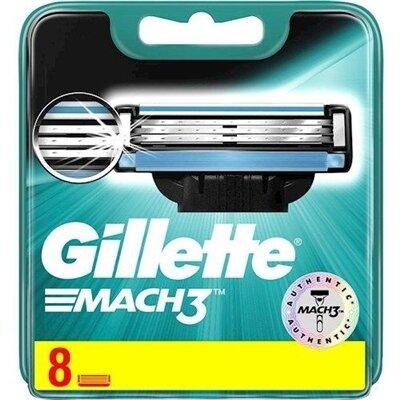 Картриджі змінні для гоління Gillette Mach 3, 8 шт