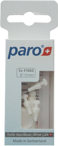Міжзубні щітки Paro Swiss Isola F, ххх-тонкі, білі, циліндричні, 1.9 мм, 5 шт