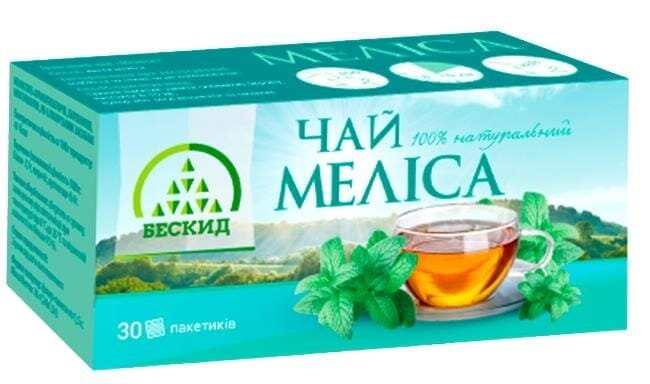 Чай трав'яний Бескид Меліса по 1 г №30 в філ.-пак.