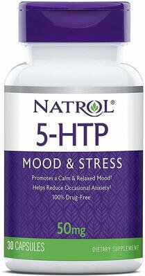 Натуральна добавка Natrol 5-HTP 50 mg, 30 капсул