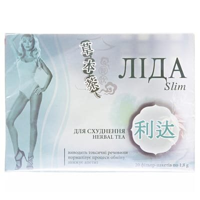 Фіточай Ключі Здоров'я Ліда Slim по 1,8 г №20 в філ.-пак.