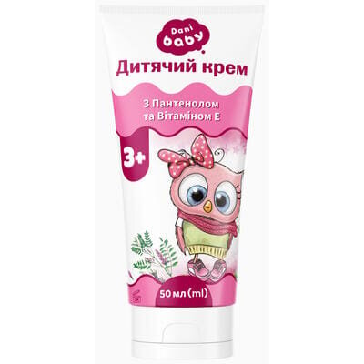 Крем дитячий Dani Baby з пантенолом та вітаміном Е 3+, 50 мл