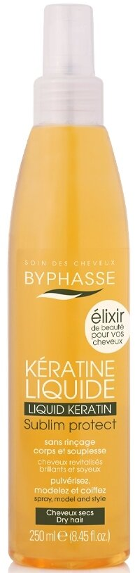 Засіб Byphasse Liquid Keratine Activ Protect для сухого та пошкодженого волосся захисний, 250 мл