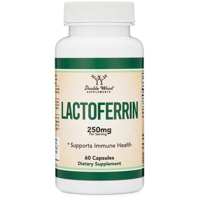 Лактоферин Double Wood Lactoferrin 250 мг, 60 капсул