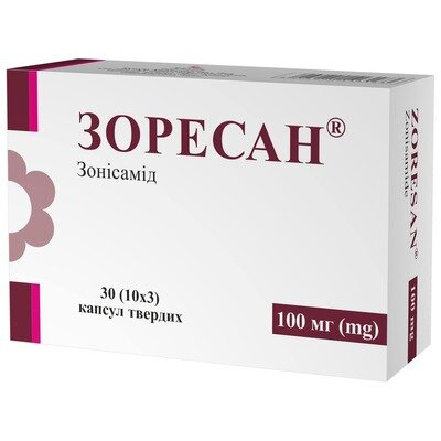 Зоресан капсули тв. по 100 мг №30 (10х3)