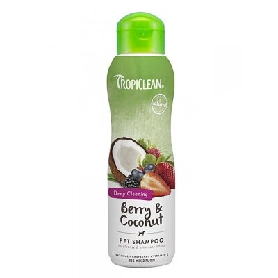 Шампунь TropiClean Berry & Coconut для глибокого очищення для собак, 355 мл