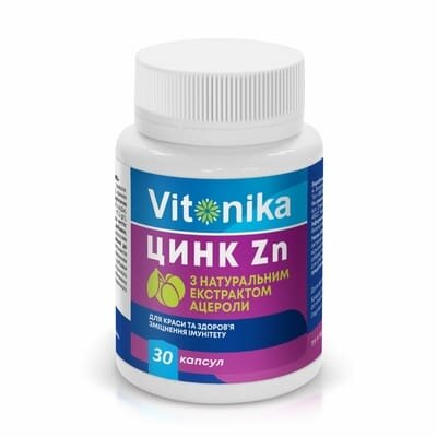 Цинк з екстрактом Ацероли Vitonika капсули №30