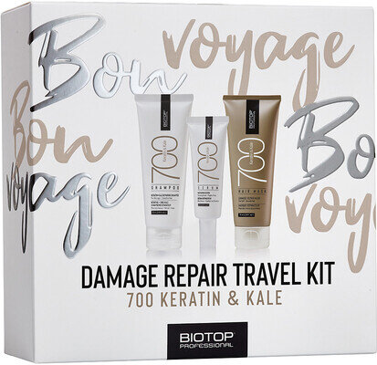 Набір Biotop 700 Keratin & Kale Travel Kit (шампунь 75 мл + маска 75 мл + серум 30 мл)