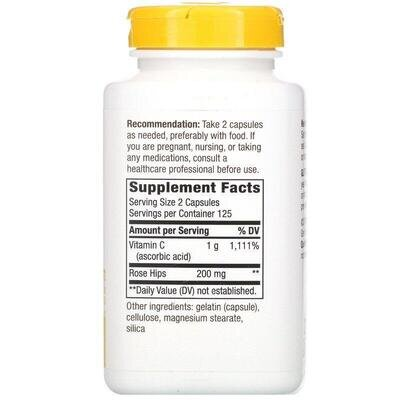 Вітамін C Nature's Way Vitamin C With Rose Hips C-1000, 250 капсул