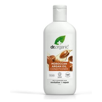 Кондиціонер для волосся Dr. Organic з марокканською аргановою олією для сухого та пошкодженого волосся, 265 мл