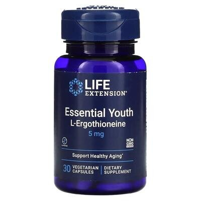 L-ерготіонеїн Life Extension Essential Youth L-Ergothioneine 5 мг, 30 вегетаріанських капсул