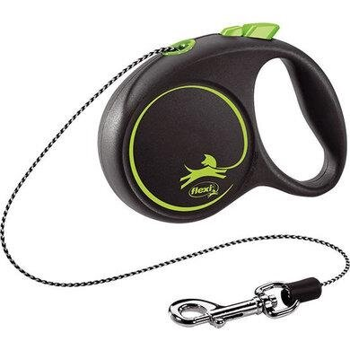 Повідець-рулетка Trixie 12244 Flexi Black Design, зелена (трос) XS 3 м, до 8 кг