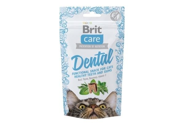 Ласощі для котів Brit Care Dental для здоров'я зубів та ясен, 50 г