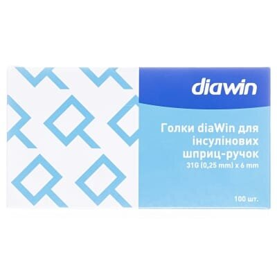 Голка для шприц-ручки Diawin G31 (0,25 x 6 мм), 100 штук