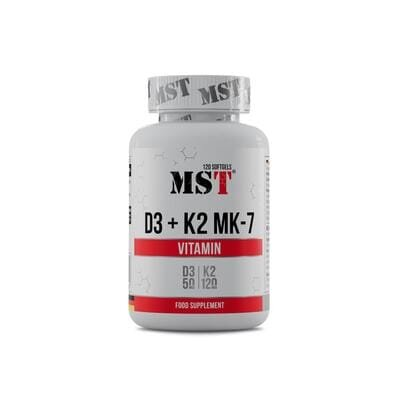 Вітамін Д3 и К2 (MK7) MST Nutrition Vitamin D3 + K2 MK-7, 60 капсул
