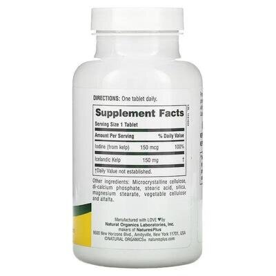 Ламінарія Nature's Plus Kelp, 300 таблеток