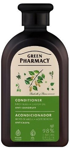 Бальзам-кондиціонер Green Pharmacy Березові бруньки і рицинова олія проти лупи, 300 мл