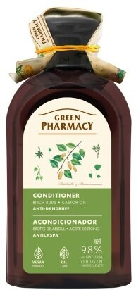 Бальзам-кондиціонер Green Pharmacy Березові бруньки і рицинова олія проти лупи, 300 мл