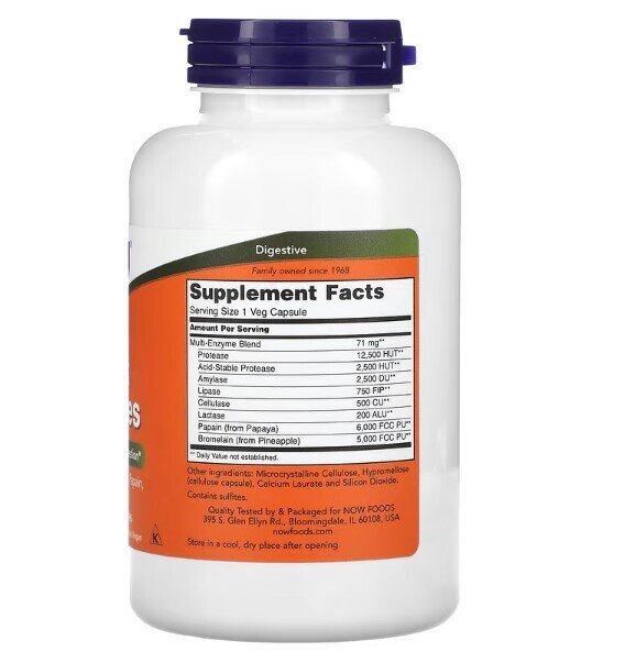 Рослинні ферменти NOW Plant Enzymes вег. капсули №240