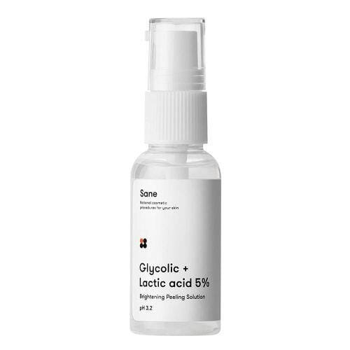 Пілінг для обличчя Sane Glycolic + Lactic Acid 5% з гліколевою та молочною кислотою, 30 мл