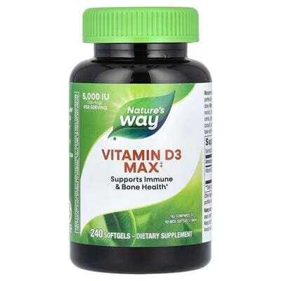Вітамін D-3 Nature's Way Vitamin D3 Max 125 мкг (5000 МО), 240 гелевих капсул